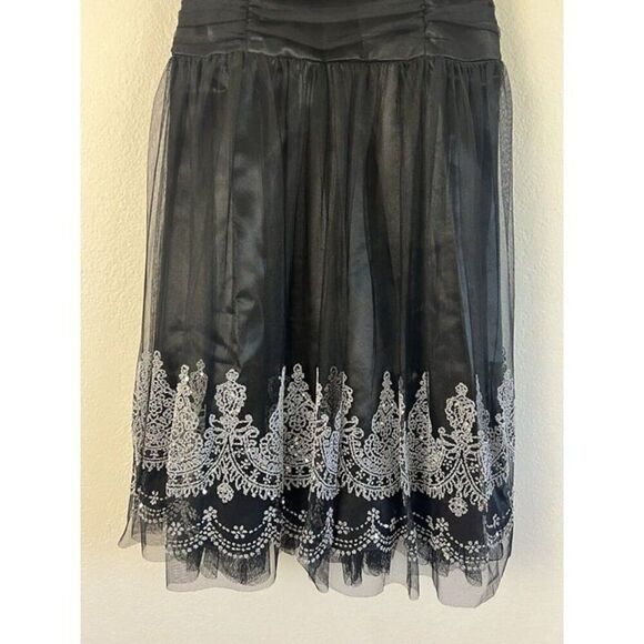 Scott McClintock Vintage Black Beaded Sleeveless Fit & Flare Cocktail Dress Sz 6 - Picture 7 of 12